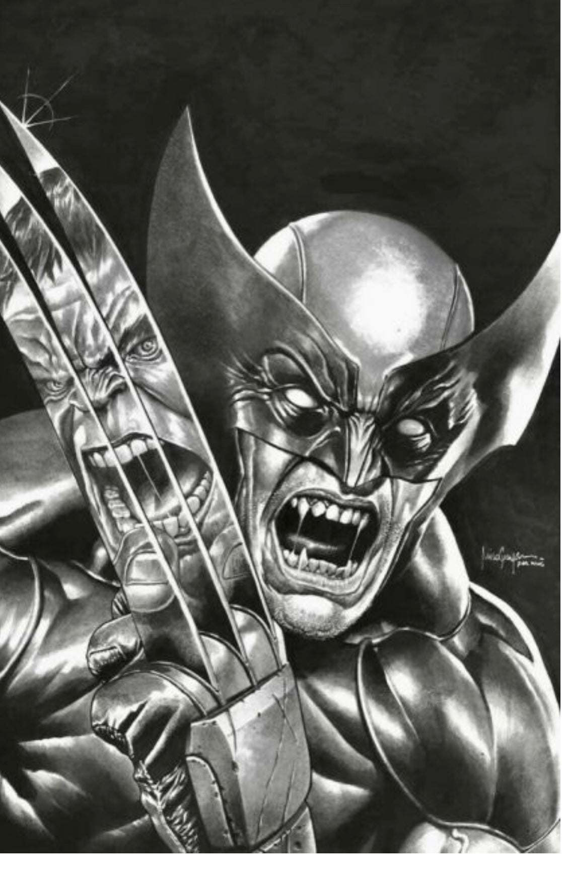 Wolverine #1 Suayan Black and White Exclusive Cover